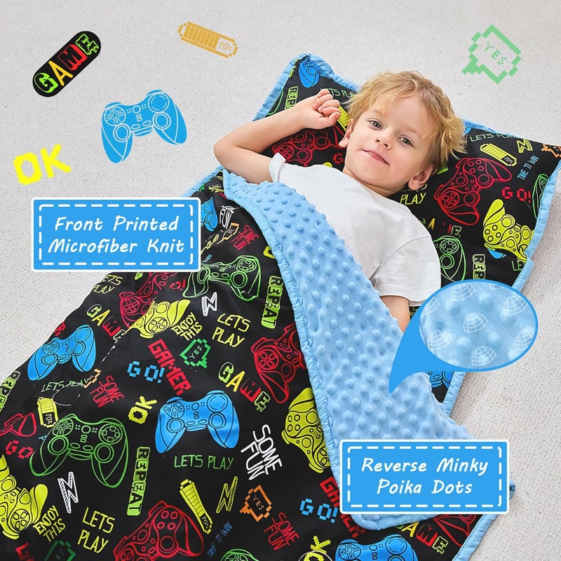 lasoftan Toddler Nap Mat with Pillow and Blanket, Extra Large Rolled Napping Mats,Slumber Bags for Boys Girls,Kids Sleeping Bag for Daycare, Preschool Travel Camping - Image 2